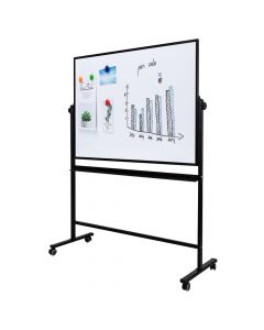 Double sided Magnetic Whiteboard, Deli, 120x90 cm, plastic, white