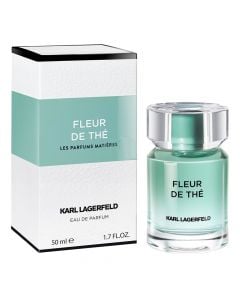 Eau de parfum (EDP) për femra, Fleur de Thé, Karl Lagerfeld, qelq, 50 ml, e gjelbër, 1 copë