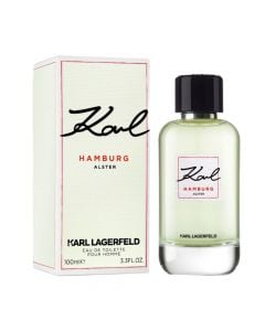 Eau de toilette (EDT) për meshkuj, Hamburg Alster, Karl Lagerfeld, qelq, 100 ml, e gjelbër, 1 copë