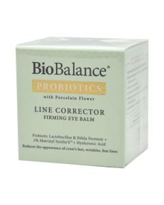 Balsam rigjenerues për trajtimin e zonës rreth syve, Line Corrector, Probiotics, Bio Balance, qelq, 15 ml, e gjelbër pastel, 1 copë