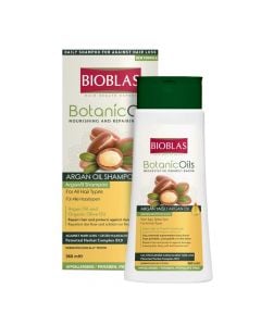 Shampo me vaj argani kundër rënies së flokëve, Botanic Oils, Bioblas,  plastikë, 360 ml, e gjelbër dhe e verdhë, 1 copë
