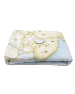 Children's blanket, 100% polyester, 110x140 cm, beige blue