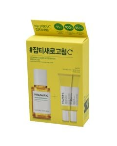 Set me serum për trajtimin e njollave të errëta të lëkurës dhe krem hidratues, VitaPair C, Nature Republic, plastikë, 65 ml, e verdhë, 3 copë
