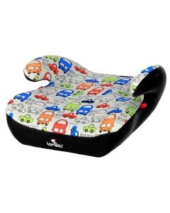 Car seat, Lorelli, 22-36 kg, beiege with cars