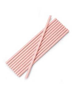 Paper straws, iridescent, karton, light pink,19.5 cm. 10 pieces