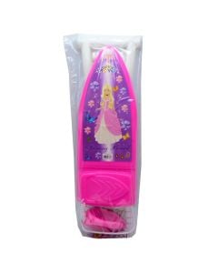 Set me pajisje hekurosjeje për fëmijë, plastikë, 19x61x60 cm, rozë dhe lejla, 2 copë