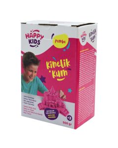 Rërë kinetike për fëmijë, Happy Kids, rërë kinetike, 6x10x14 cm, 500 g, rozë, 1 copë