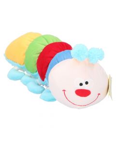 Caterpillar plush toy for kids, Sunkid, synthetic polyester, 40x10 cm, assorted, 1 piece