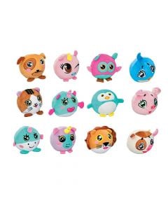 Anti-stress plush toy, Squishy, Eddy Toys, rubber and synthetic polyester, Ø9 cm, assorted, 1 piece