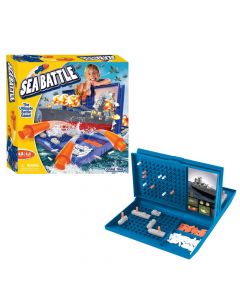 Lojë tavoline Sea Battle për fëmijë, Funville Game Time, plastikë, 26x5.5x26 cm, blu, 1 copë