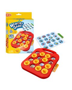 Set për lojë Memory, Funville Game Time, plastikë, 22.5x14.5x4.8 cm, e kuqe dhe e verdhë, 1 copë