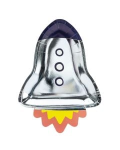 Pjatë, "Space", karton, 21.5x29.5 cm, argjend, 6 copë, 1 pako