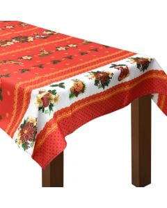 Mbulese tavoline, dizajn festiv, e kuqe, poliester.