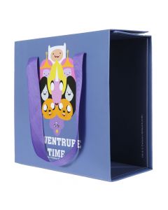 Gift box, Adventure Time, Miniso, cardboard, 19x19.5x9.5 cm, blue, 1 piece
