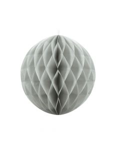 Honeycomb ball, paper, 10 cm, light grey, 1 piece