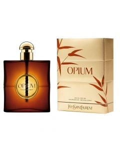 Eau de parfum (EDP) për femra, Opium, Yves Saint Laurent, qelq, 50 ml, kafe, 1 copë