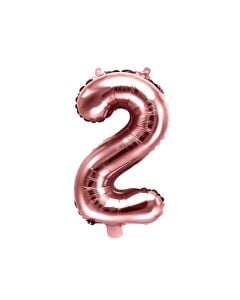 Tollumbaca, "Party" per festa, film alumini, nr 2, 35 cm, rozë, 1 copë