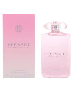 Xhel dushi i parfumuar për femra, Bright Crystal, Versace, qelq, 200 ml, rozë dhe e bardhë, 1 copë