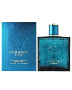 Deodorant i parfumuar për meshkuj, Eros, Versace, qelq, 100 ml, blu, 1 copë