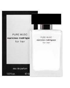Eau de parfum (EDP) for women, Pure Musc For Her, Narciso Rodriguez, glass, 50 ml, white and black, 1 piece