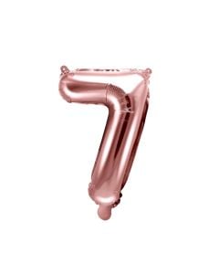 Tollumbaca, "Party" per festa, film alumini, nr 7, 35 cm, rozë, 1 copë