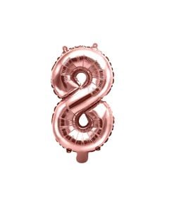 Ballons, "Party", for party, metallic, nr 8.35 cm, rose, 1 piece