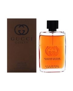 Eau de parfum (EDP) for men, Guilty Absolute Pour Homme, Gucci, glass, 50 ml, amber, 1 piece