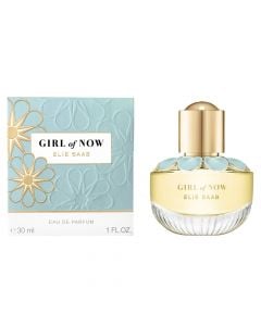 Eau de parfum (EDP) për femra, Girl of Now, Elie Saab, qelq, 30 ml, e verdhë dhe gurkali, 1 copë