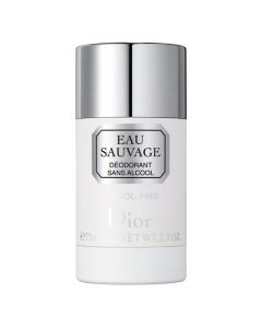 Perfumed deodorant, without alcohol, for men, Sauvage, Christian Dior, plastic, 75 g, silver, 1 piece