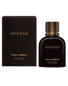 Eau de parfum (EDP) për meshkuj, Pour Homme Intenso, Dolce&Gabbana, qelq, 40 ml, e zezë dhe kafe, 1 copë