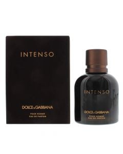 Eau de parfum (EDP) për meshkuj, Pour Homme Intenso, Dolce&Gabbana, qelq, 75 ml, e zezë dhe kafe, 1 copë