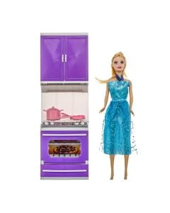 Doll set with accessories, Anlily, plastic and synthetic polyester, 29 cm, assorted, 1 piece