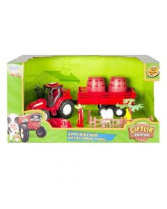 Set traktor lodër me aksesorë, për fëmijë, Farm World, plastikë, 70.4x61.5x58 cm, mikse, 1 copë