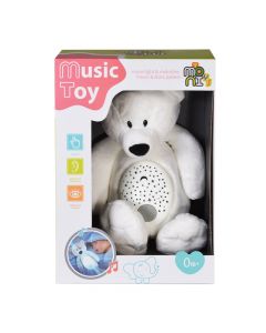 Tedy bear with lights and melodies, white