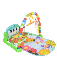 Activity gym with quilt and piano