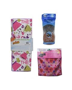 Kitchen cleaning set, metal and microfiber, 30x30 cm, assorted, 1 piece