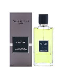 Eau de toilette (EDT) for men, Vetiver, Guerlain, glass, 100 ml, green and silver, 1 piece