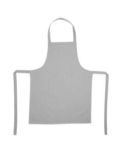 Neck-strap apron, cotton, 60x80 cm, gray, 1 piece
