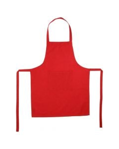 Neck-strap apron, cotton, 60x80 cm, red, 1 piece