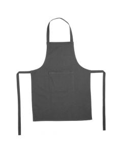 Neck-strap apron, cotton, 60x80 cm, dark gray, 1 piece