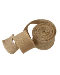Burlap tape, textil, 5 cm, 5 m, brown
