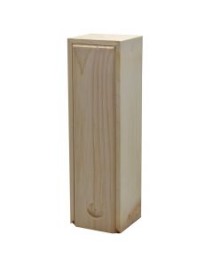 Kuti me shivolo për shishe vere, dru, 35 cm, natyrale, 1 copë