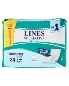 Lines Specialist Unisex Rectangular Plus 22+2 Pcs