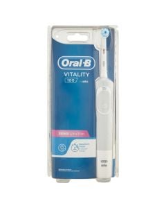 Furçë dhëmbësh me bateri, Vitality 100 Sensi, Oral-B, Braun, plastikë, 11x5.2x24.2 cm, e bardhë, 1 copë