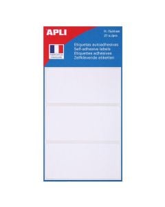 Adhesive labels. Apli. white. 34x75 mm. 31 labels. 1 pack