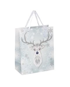 Çantë dhuratash me dre, karton, 26x12.5x33 cm, e bardhë, 1 copë