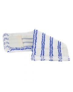 Cleaning mop, ultramicrofiber, 50x19.5 cm, white-sky blue
