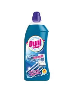 Anti-calc detergent for washing machines, Dual Power, plastic, 960 ml, blue, 1 piece