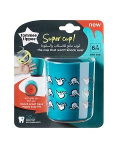 Gotë lëngjesh për fëmijë, No Knock Cup!, Tommee Tippee, polipropilen, 190 ml, gurkali, 1 copë
