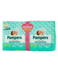 Baby diapers, 56 pieces
